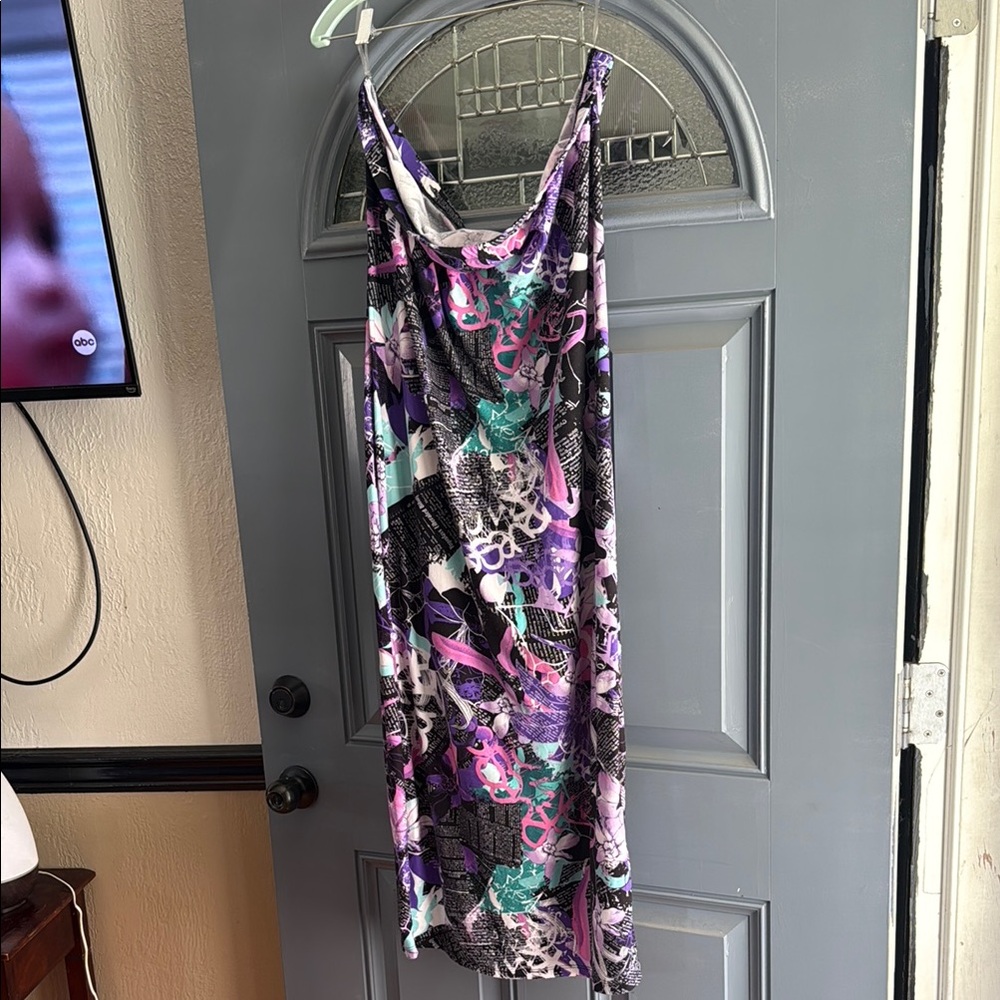 Rouge Helium Multicolor Abstract Dress